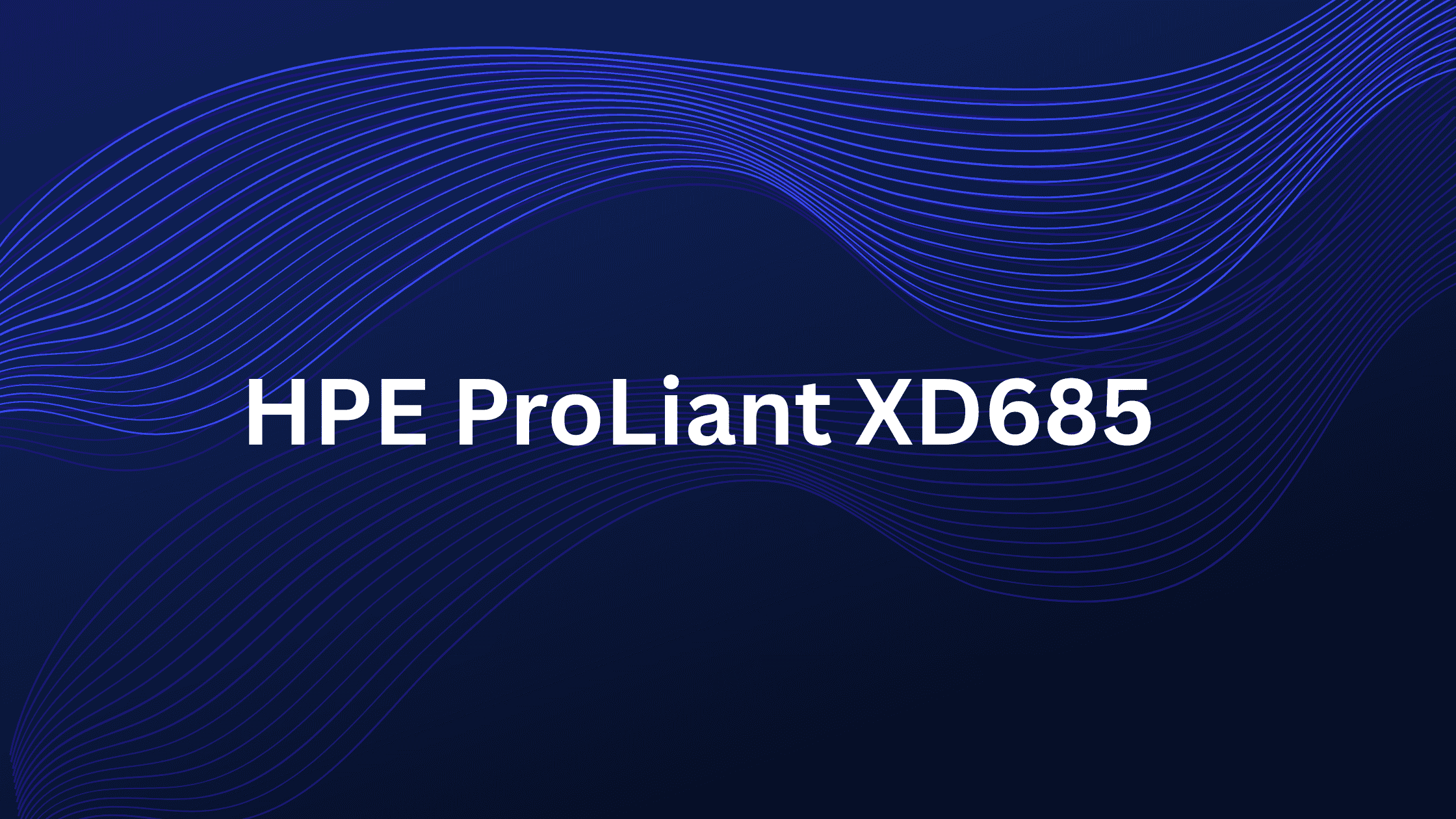 HPE ProLiant XD685 Air-Cooled Server: High-Performance AI Infrastructure