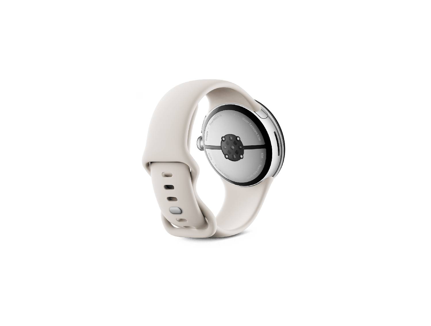 Google Pixel Watch 3 45 mm – Polished Silver Aluminum Case with Porcelain Active Band