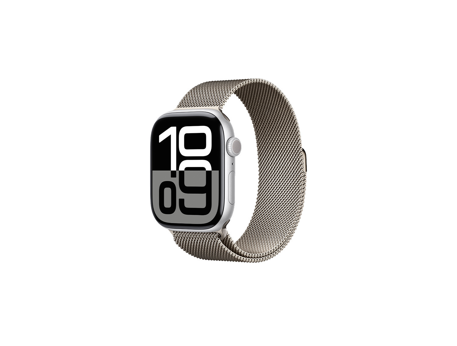 Apple Watch Series 10, 42 mm, SS, Natural Milanese loop - S/M, Aluminum case Silver