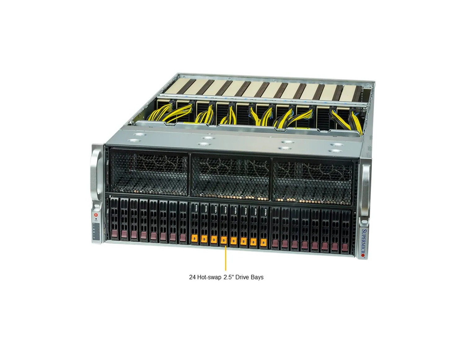Supermicro AS -4125GS-TNRT1 GPU A+ Server DP AMD 4U Single-Root PCIe GPU System with up to 10 PCIe GPUs
