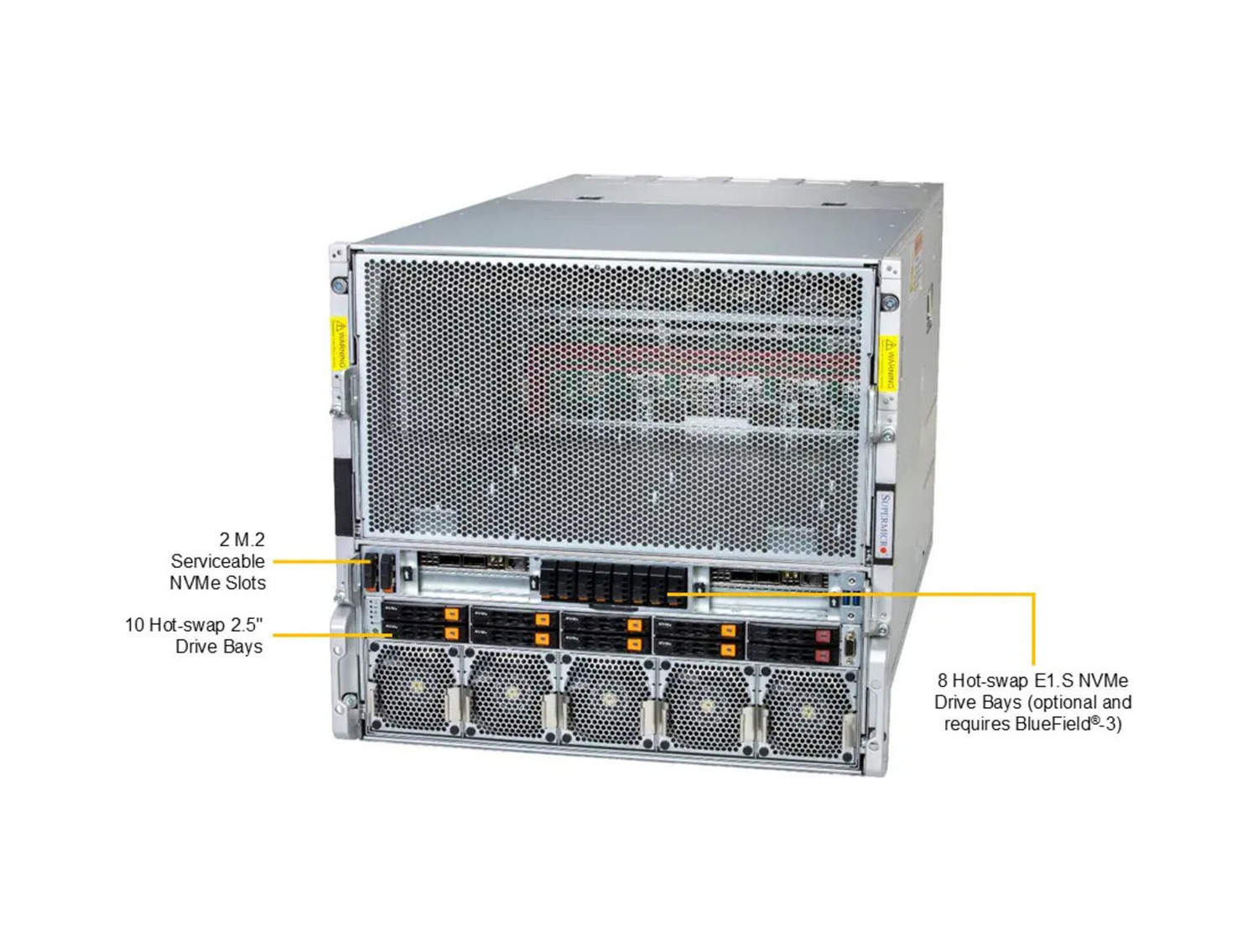 SuperMicro AS -8125GS-TNHR GPU A+ Server DP AMD 8U System with NVIDIA HGX H100/H200 8-GPU