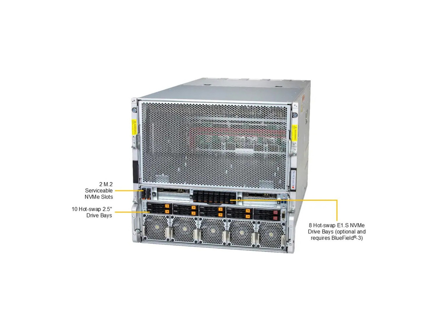 SuperMicro AS -8125GS-TNHR GPU A+ Server DP AMD 8U System with NVIDIA HGX H100/H200 8-GPU