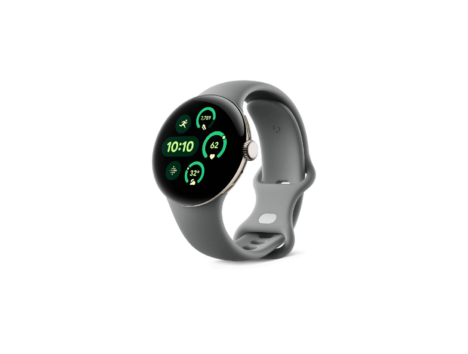 Google Pixel Watch 3 41mm – Champagne Gold Aluminum Case with Hazel Active Band