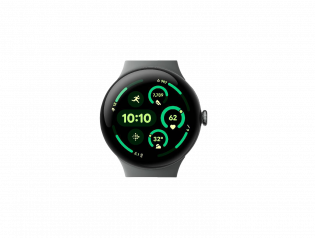 Google Pixel Watch 3 45 mm – Matte Hazel Aluminum Case with Hazel Active Band