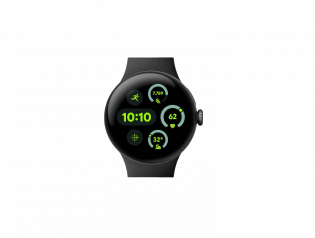 Google Pixel Watch 3 41mm – Matte Black Aluminum Case with Obsidian Active Band
