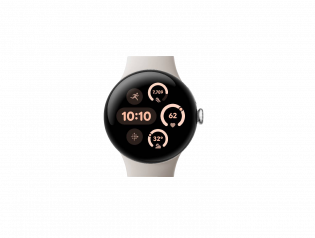 Google Pixel Watch 3 41mm – Polished Silver Aluminium Case with Porcelain Active Band