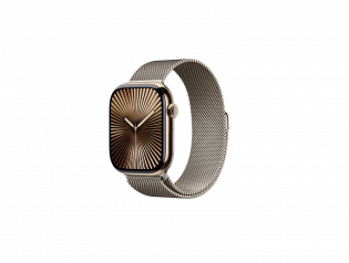 Apple Watch Series 10, 42 mm, SS, Natural Milanese loop - S/M, Titanium case Gold 