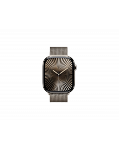 Apple Watch Series 10, 42 mm, SS, Natural Milanese loop - S/M, Titanium case Natural
