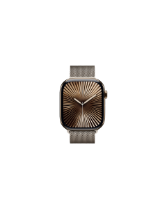 Apple Watch Series 10, 46 mm, SS, Natural Milanese loop - S/M, Titanium case Gold 