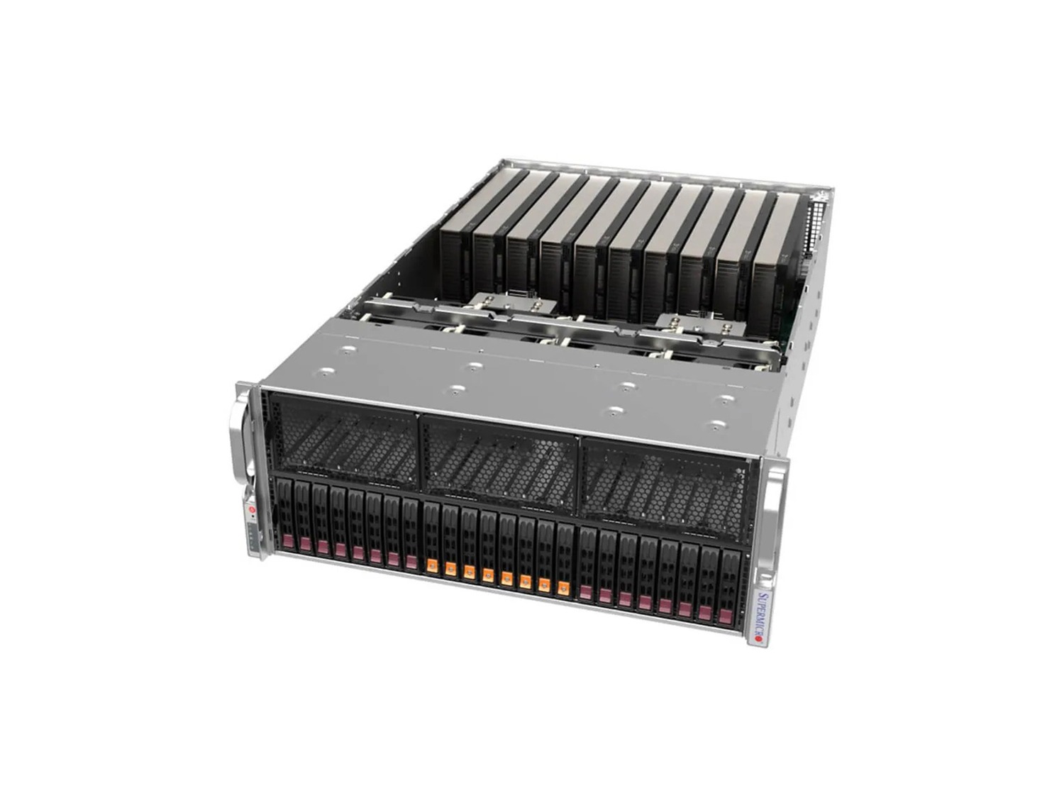 Supermicro AS -4125GS-TNRT2 DP AMD 4U Dual-Root PCIe GPU System with up to 10 PCIe GPUs