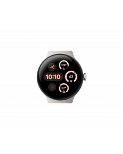 Google Pixel Watch 3 41mm – Polished Silver Aluminium Case with Porcelain Active Band
