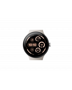Google Pixel Watch 3 45 mm – Polished Silver Aluminum Case with Porcelain Active Band