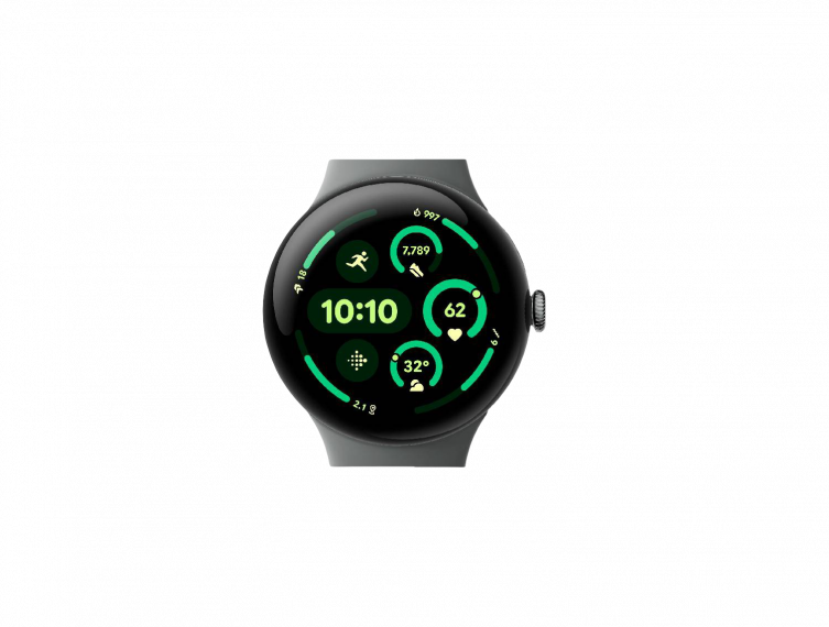 Google Pixel Watch 3 45 mm – Matte Hazel Aluminum Case with Hazel Active Band