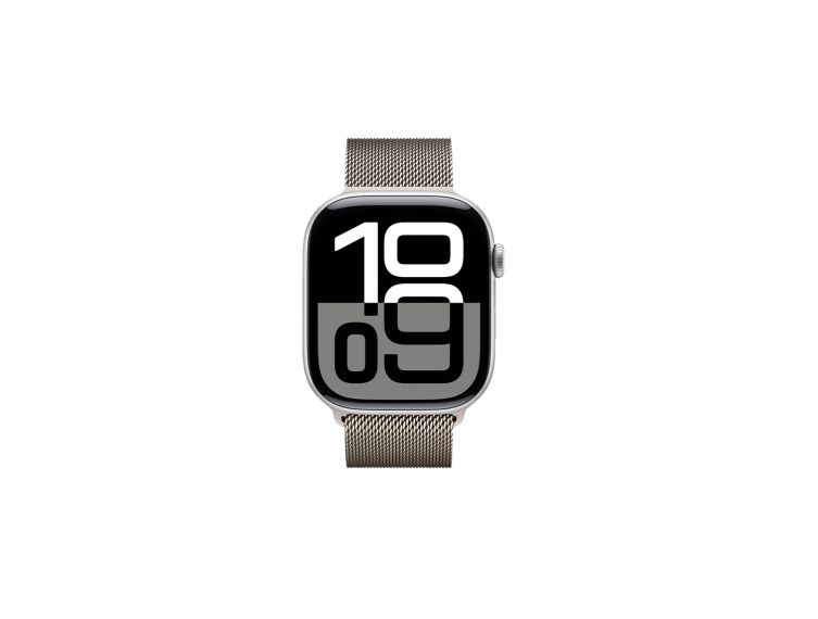 Apple Watch Series 10, 46 mm, SS, Natural Milanese loop - S/M, Aluminum case Silver