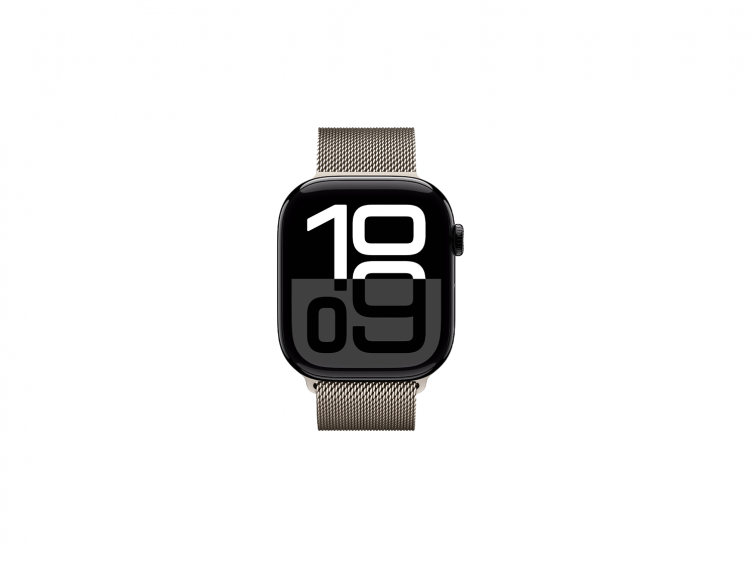 Apple Watch Series 10 46 mm, SS, Natural Milanese loop, Aluminium Case – 64GB, Jet Black