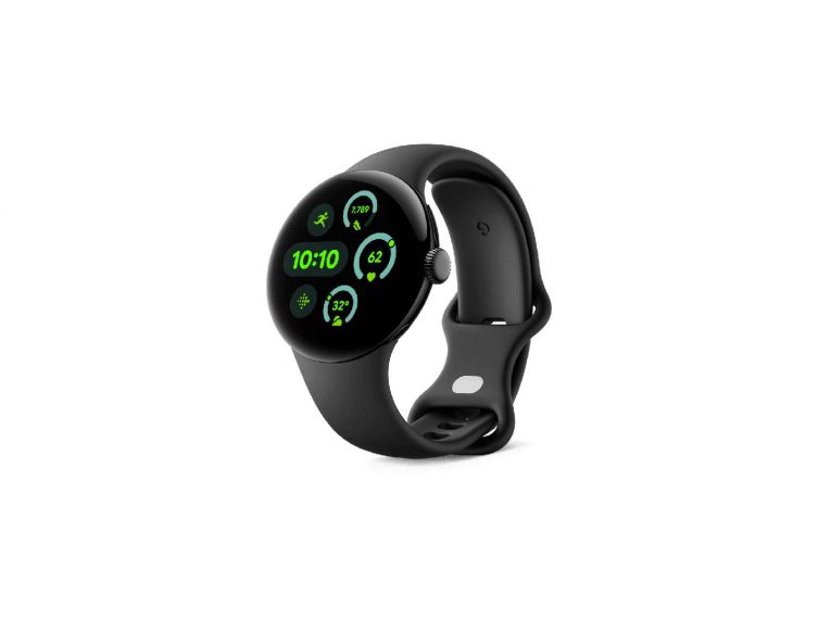 Google Pixel Watch 3 41mm – Matte Black Aluminum Case with Obsidian Active Band