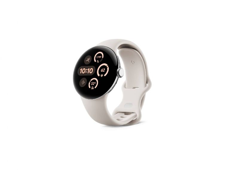 Google Pixel Watch 3 41mm – Polished Silver Aluminium Case with Porcelain Active Band