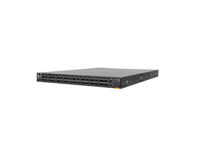 HPE Aruba Networking 9300-32D 32p 100/200/400G QSFP-DD 2p 10G SFP+ Front-to-Back 6 fans 2 AC PSU bundle (R9A29A)