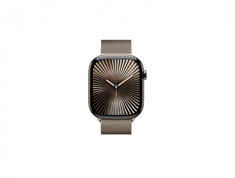 Apple Watch Series 10, 46 mm, SS, Natural Milanese loop - S/M, Titanium case Natural