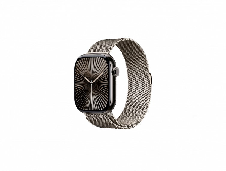 Apple Watch Series 10, 46 mm SS, Natural Milanese loop - S/M, Titanium Case Slate