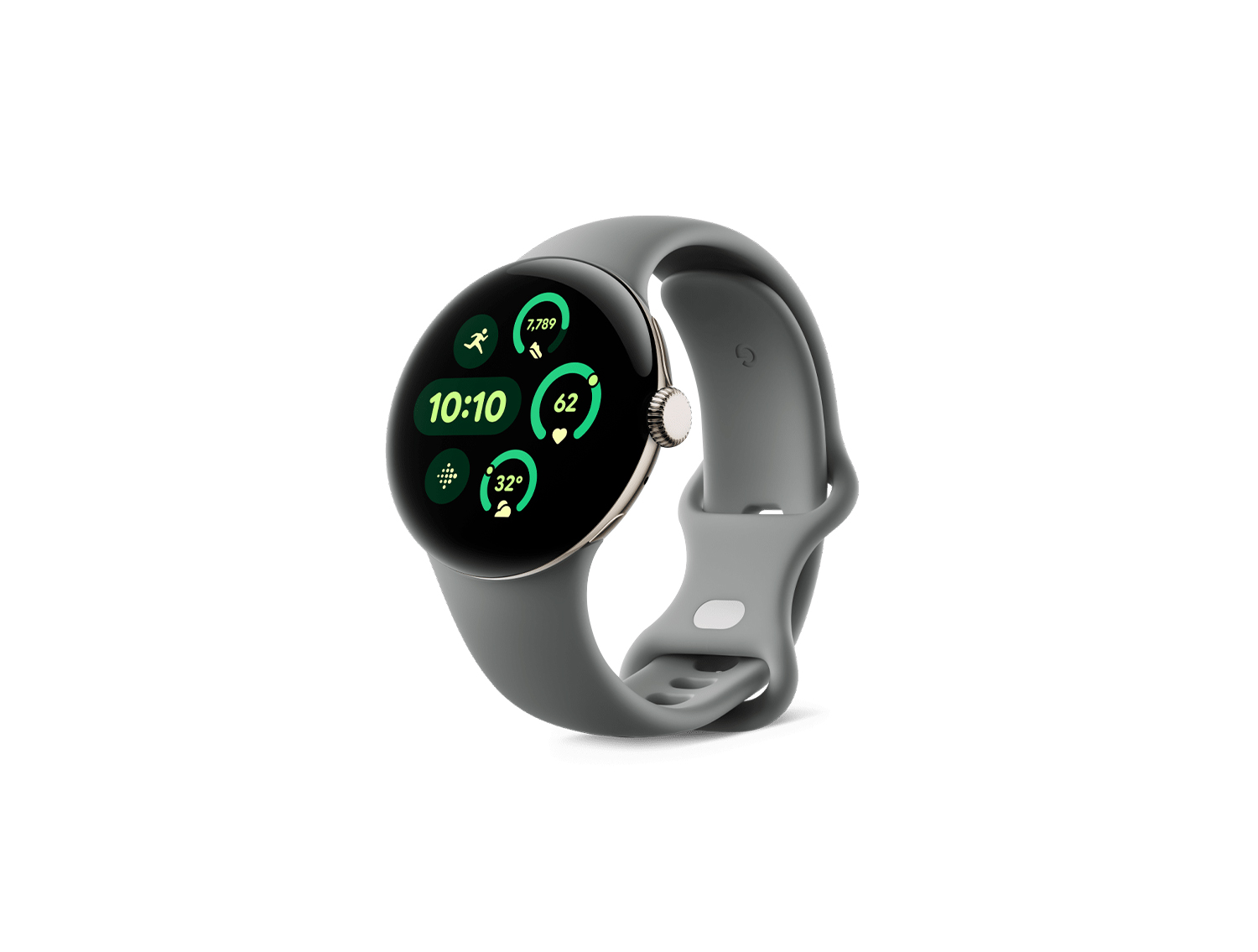 Google Pixel Watch 3 41mm – Champagne Gold Aluminum Case with Hazel Active Band