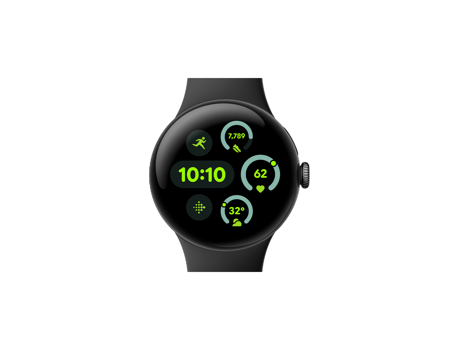 Google Pixel Watch 3 41mm – Matte Black Aluminum Case with Obsidian Active Band