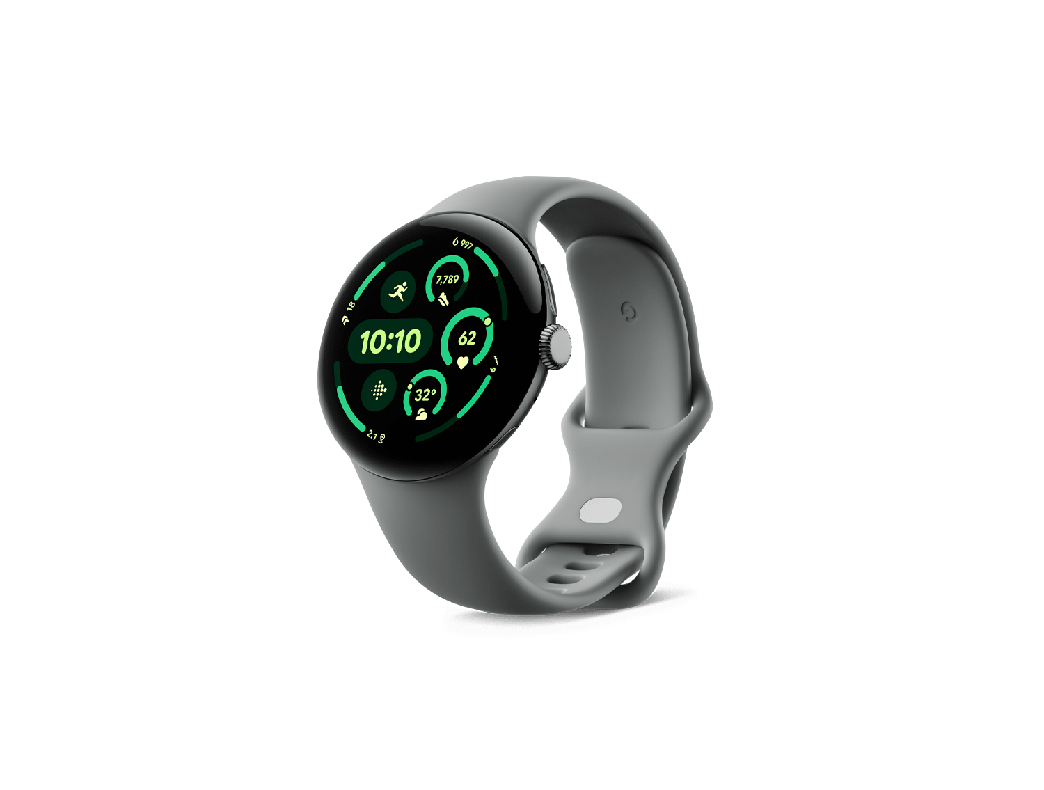 Google Pixel Watch 3 45 mm – Matte Hazel Aluminum Case with Hazel Active Band