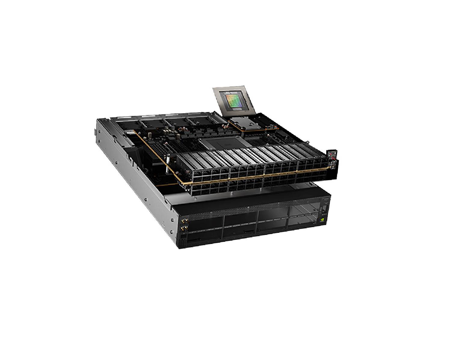 NVIDIA SN5600 Spectrum-4 based 800GbE 2U Open Ethernet Switch with Cumulus Linux Authentication, 64 OSFP Ports and 1 SFP28 Port