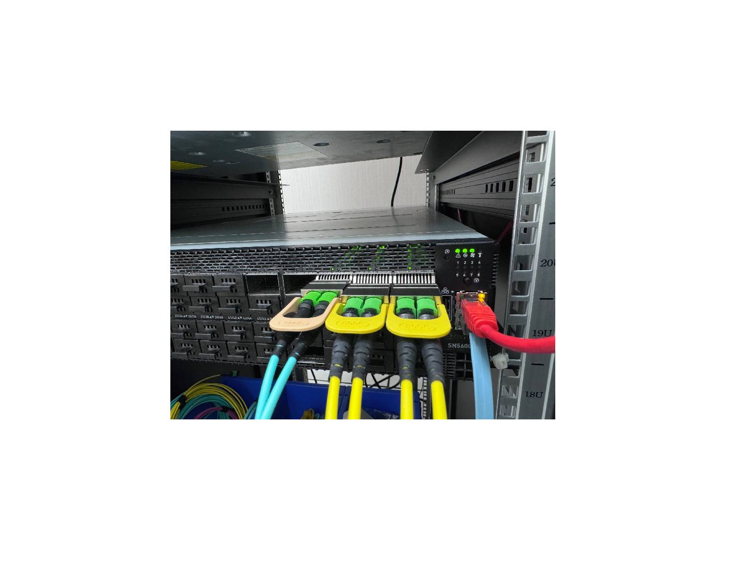 NVIDIA SN5600 Spectrum-4 based 800GbE 2U Open Ethernet Switch with Cumulus Linux Authentication, 64 OSFP Ports and 1 SFP28 Port