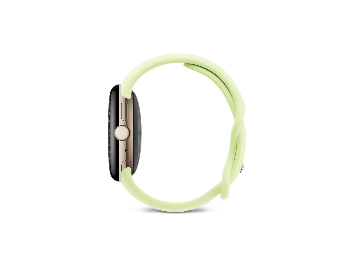 Google Pixel Watch 4, 41mm, Champagne Gold Aluminum case / Lemongrass Active Band