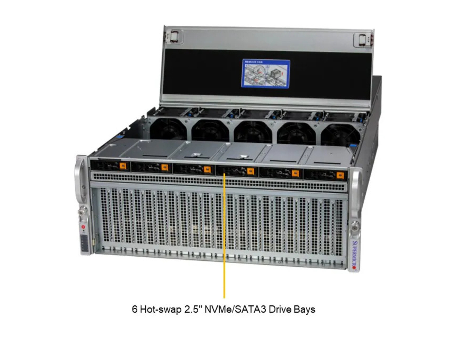  Supermicro SYS-421GU-TNXR GPU SuperServer DP Intel 4U Universal GPU System with NVIDIA HGX H100/H200 4-GPU