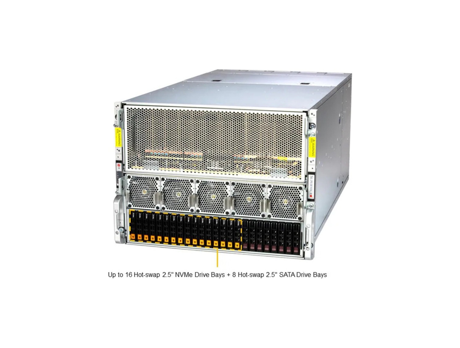 Supermicro SYS-821GE-TNMR2 GPU SuperServer DP Intel 8U System with AMD MI300X 8-GPU and Rear I/O