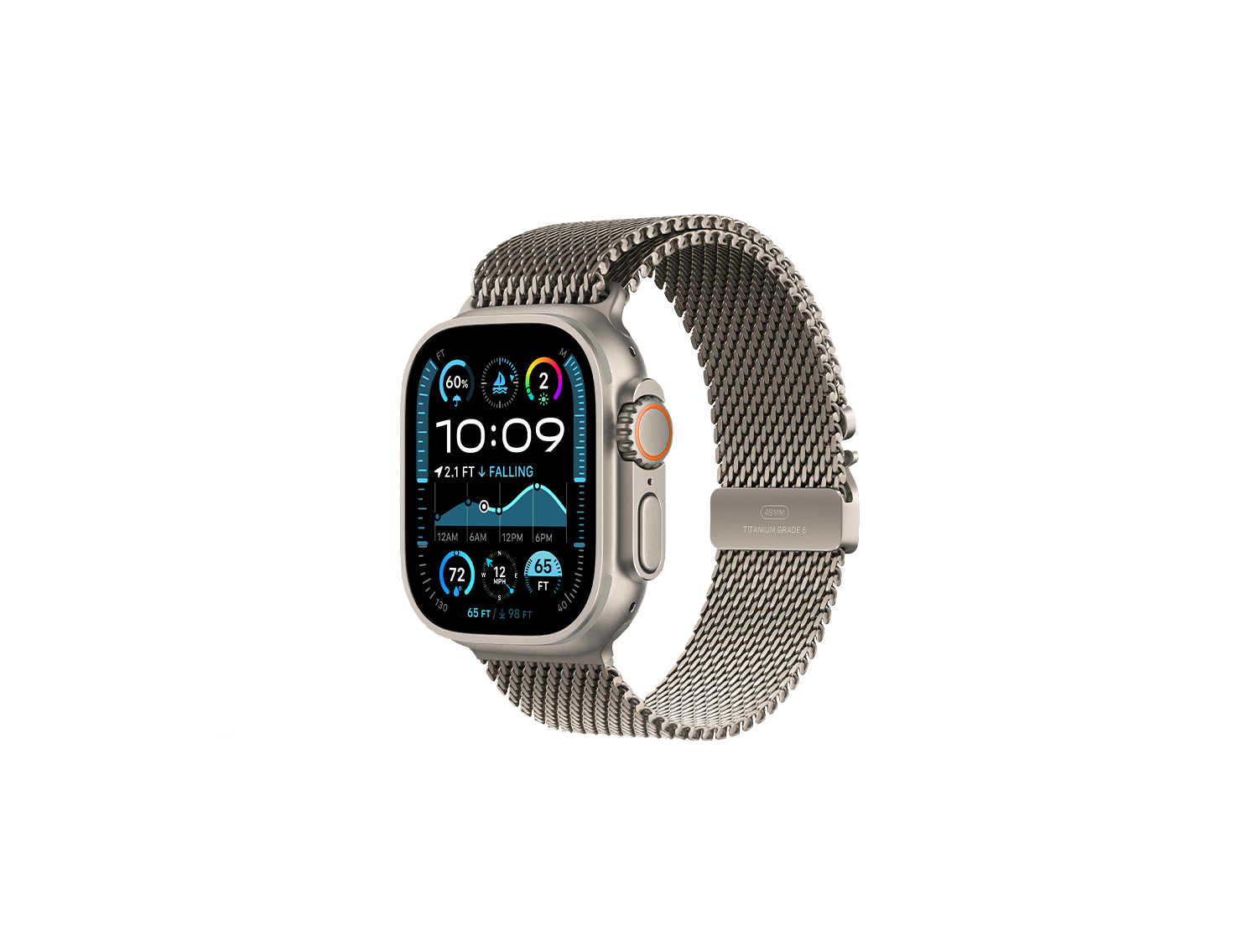 Apple Watch Ultra 2 49mm Natural Titanium Milanese Loop - Medium