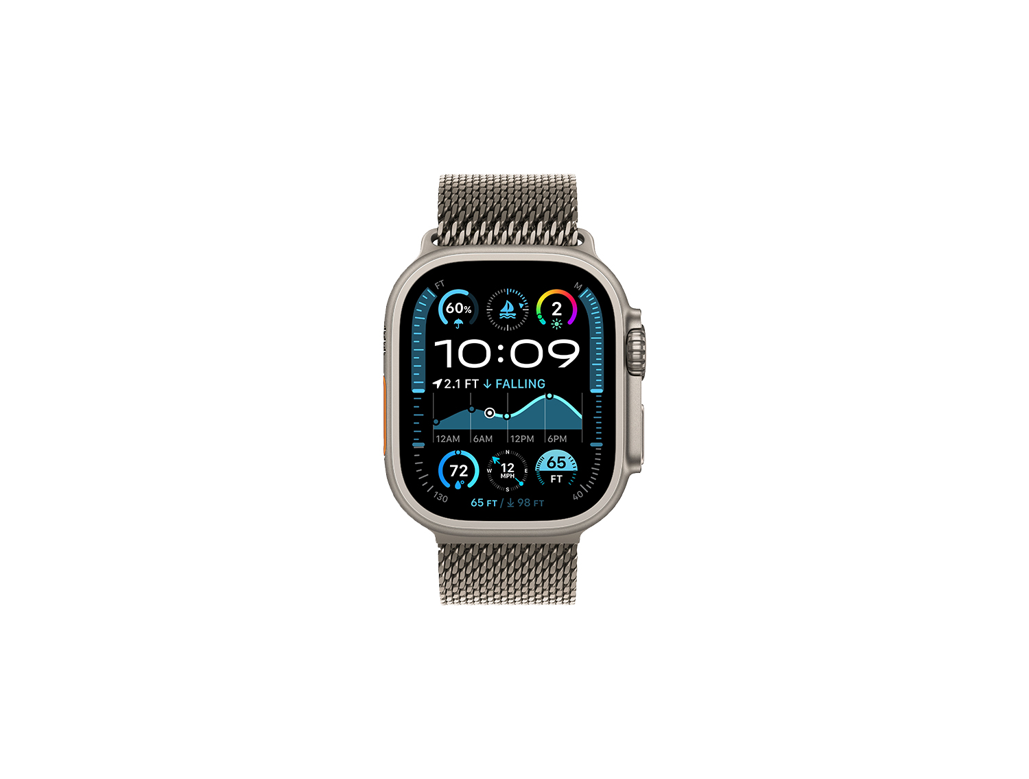 Apple Watch Ultra 2 49mm Natural Titanium Milanese Loop - Medium