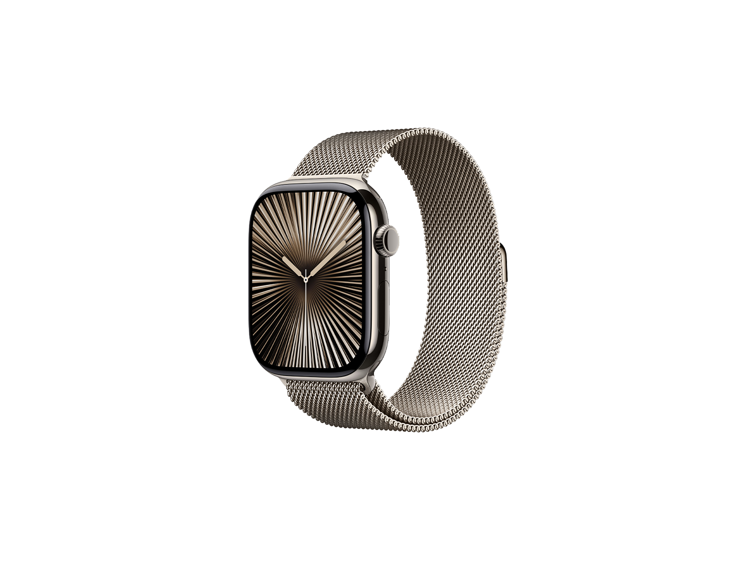 Apple Watch Series 10, 42 mm, SS, Natural Milanese loop - S/M, Titanium case Natural