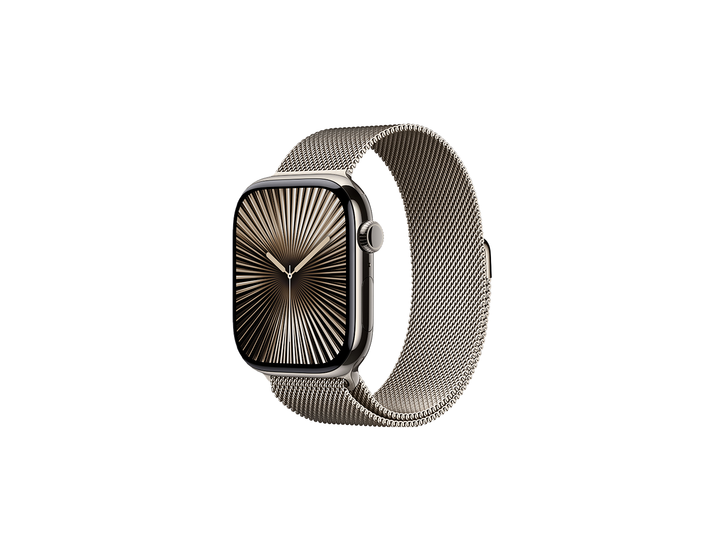 Apple Watch Series 10, 42 mm, SS, Natural Milanese loop - S/M, Titanium case Natural